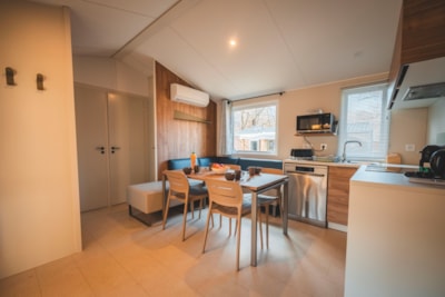 PREMIUM MOBILE HOME FOR 8/10 PEOPLE | 40 M² | COVERED WOODEN TERRACE
