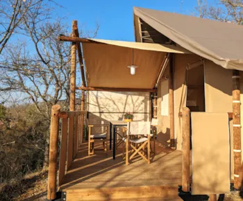 Mietunterkunft - Jungle Lodge 4 Personen - Camping Le Roc del Rey
