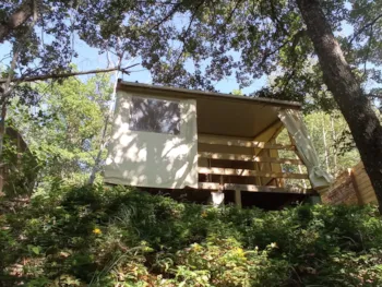 Mietunterkunft - Mobil Home Toilé Without Toilet Blocks - Camping Le Roc del Rey