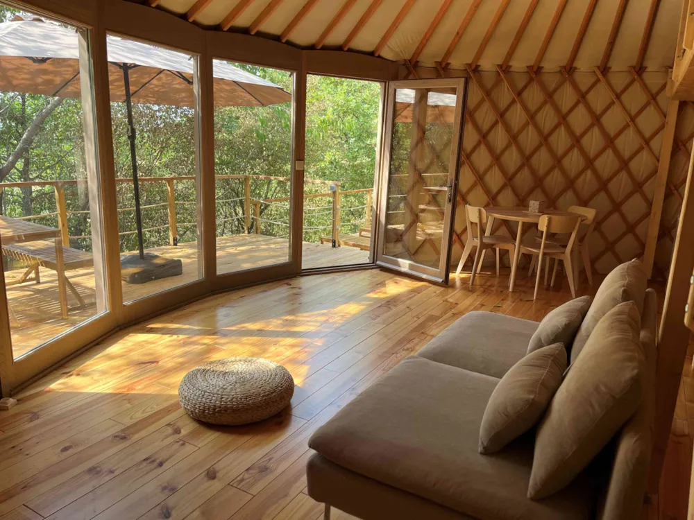Location - Yourte 3 Pers Avec Jacuzzi - Camping Le Roc del Rey