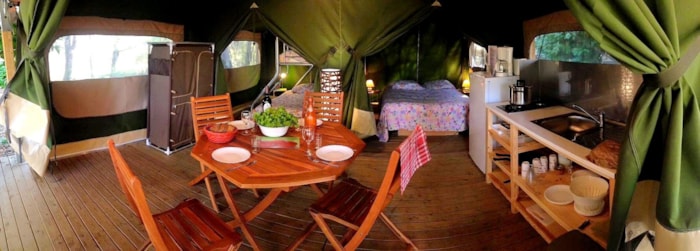 Tente Safari Acacia Standard 23M² (Sans Sanitaires) - 2 Chambres + Terrasse Couverte 12M²
