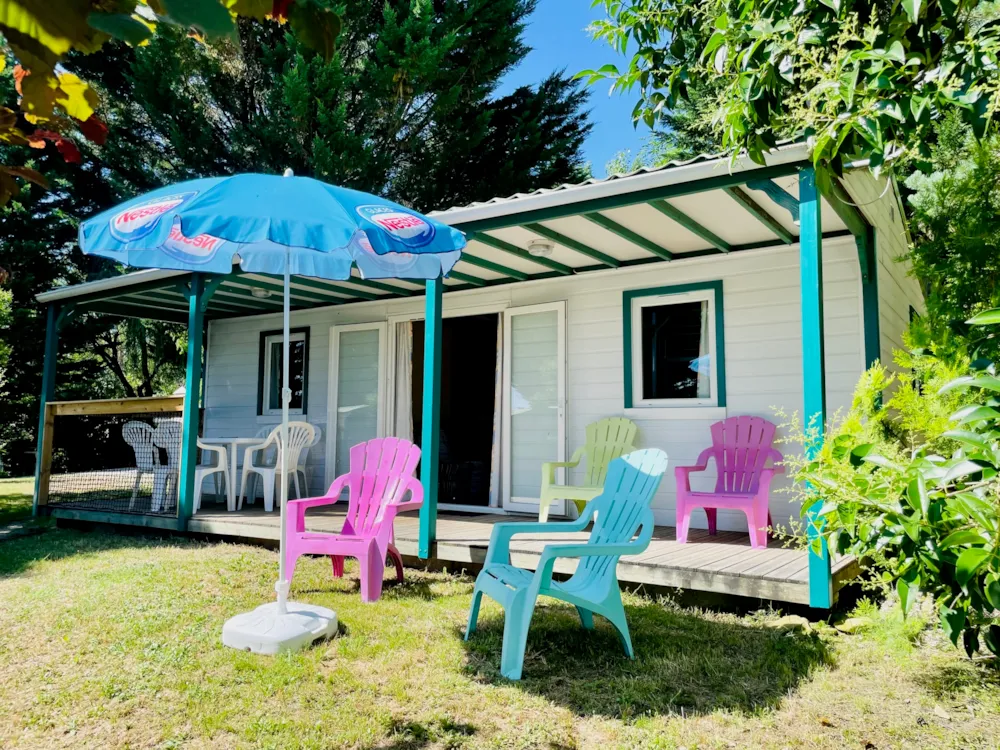 Location - Chalet Epicea Confort 32M² - 3 Chambres - Terrasse Couverte 15M² - Flower Camping LA PIBOLA