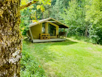 Mietunterkunft - Lodge Noisetier Standard 22M² - 2 Schlafzimmer + Überdachte Terrasse 8M² - Flower Camping LA PIBOLA