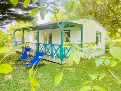Chalet Douglas Premium 32m2 climatisé - 2 chambres + Terrasse couverte 15m2