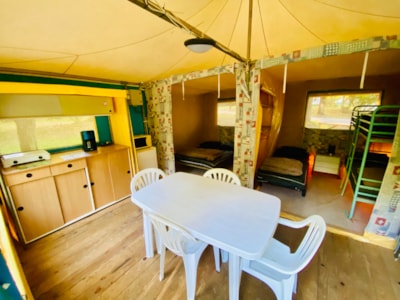 Standard Prunier Canvas Bungalow 25m² (without sanitary facilities) - 2 bedrooms + 10m² terrace