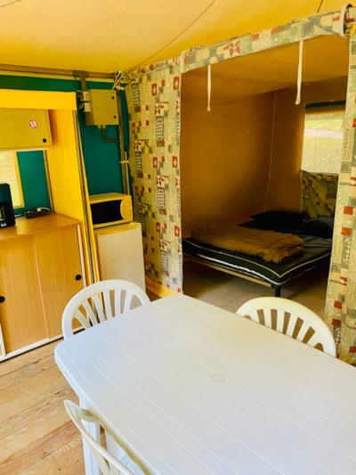 Standard Prunier Canvas Bungalow 25m² (without sanitary facilities) - 2 bedrooms + 10m² terrace