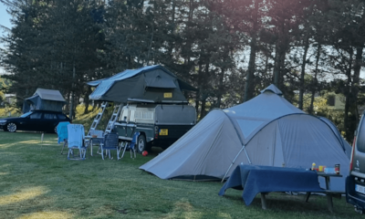 Tent pitch with electricity