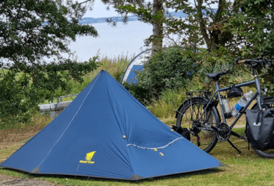Pitch for tent without electricity