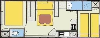 Mobilhome Standard 21M² (2 Chambres)