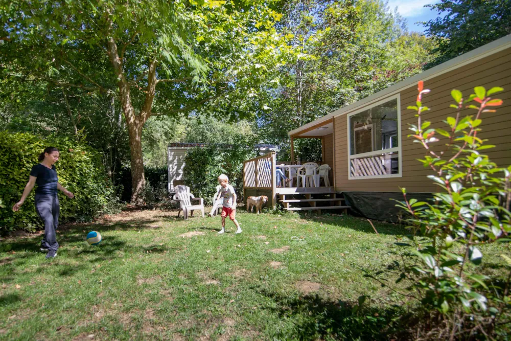 Location - Mobilhome Loggia Confort 26 M² + Tv + Terrasse Couverte - Camping l'Arize