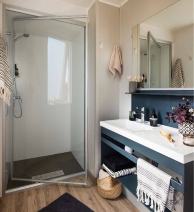 Mobile-home Premium 32m² 3 bedrooms + terrace + TV + dishwasher