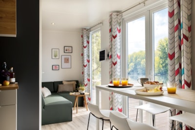 Mobile-home Premium 32m² 3 bedrooms + terrace + TV + dishwasher
