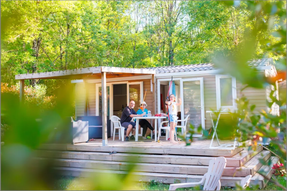 Location - Mobil Home Riviera Confort 26M² (2 Chambres) + Tv + Terrasse Couverte - Camping l'Arize