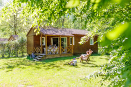 Mietunterkunft - Hütte Confort 35M² (3 Zimmer) + Überdachte Terrasse 11M² - Flower Camping l'Arize