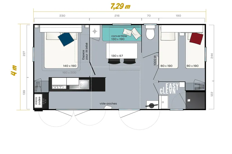 Mobil-Home Premium 2 Chambres