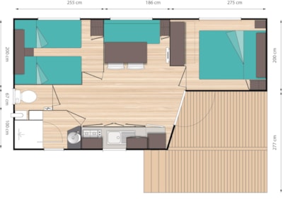 Mobile home "Cosy" - 2 bedrooms - 3-7 years -TV-heating — 10
