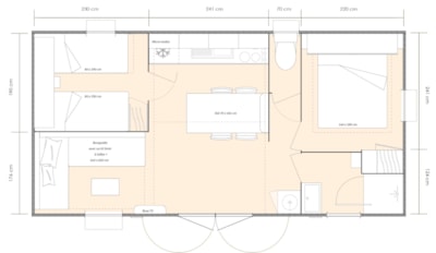 Mobile home "Cosy" - 2 bedrooms - 3-7 years TV-heating — 10