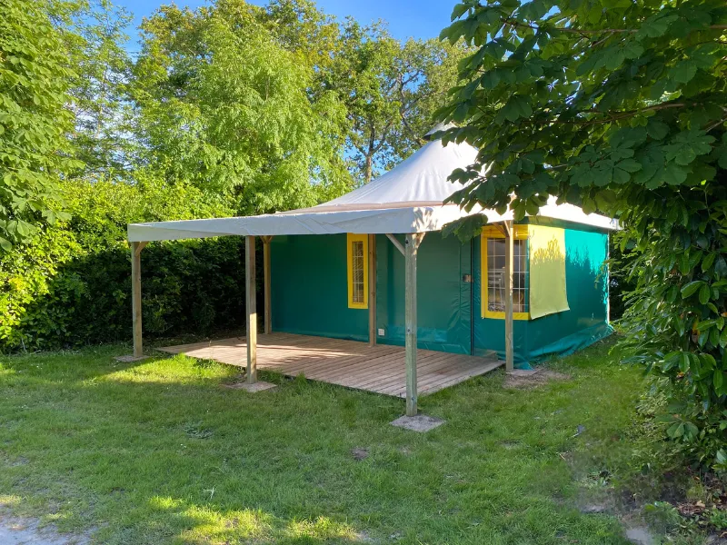 Accommodation - Pagan Tent With Private Facilities (4 Adults + 1 Child < 8 Year Old) - Camping Le Bois Joli Vendée lagon  **** Maeva Escapades