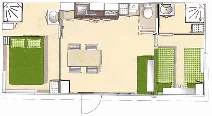 Mobil-Home Erce Avec Terrasse Couverte 2 Salles D'eau