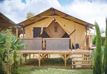 Mietunterkunft - Freeflower Komfort 34M² - 2 Zimmer - Ohne Sanitäranlagen - Flower Camping LES MIJEANNES