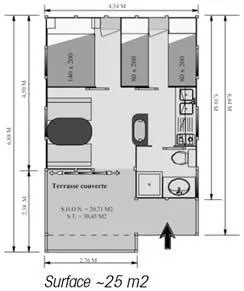 Chalet Confort 25M² 2 Chambres