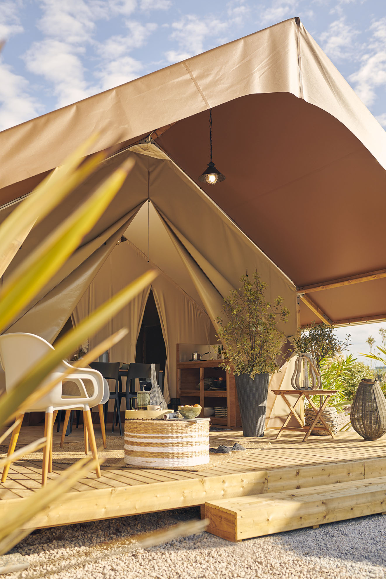 Location - New// Tente Woodlodge Confort 23M² (2Ch - 4Pers) - Sans Sanitaire - Camping Les Mijeannes