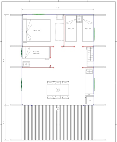 Woodlodge Comfort Tent Family 34m² - 3 bedrooms - without sanitairy