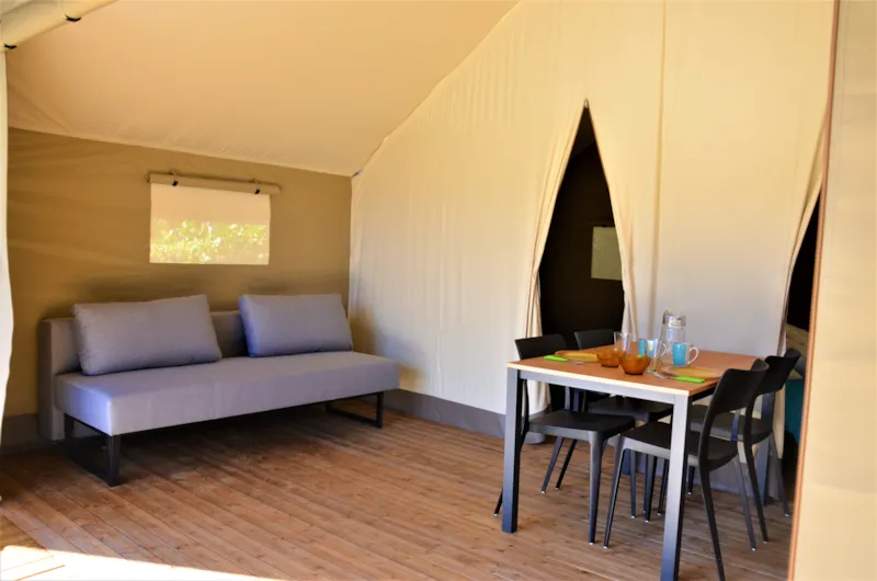 Tente Woodlodge Confort 23M² 2 Chambres - Sans Sanitaire