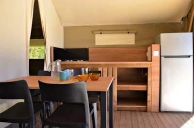 Woodlodge Comfort Tent 23m² - 2 bedrooms - without sanitairy