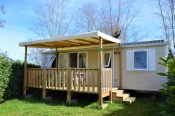 Mietunterkunft - Mobilheim Premium 32M² Klimatisiert 3 Schlafzimmer + Tv - Flower Camping LES MIJEANNES