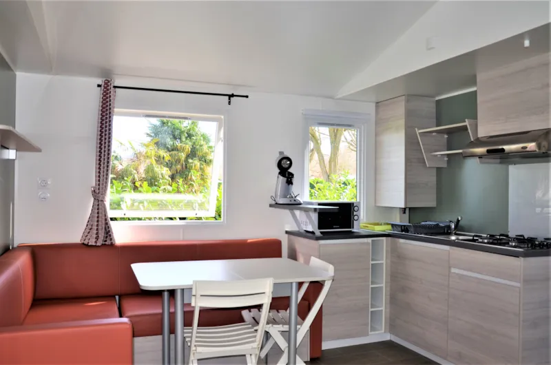 Mobil-Home Premium 32M² Climatisé 3 Chambres + Tv