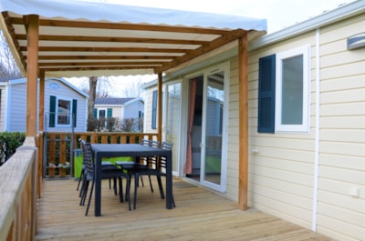 Mobile-home Premium 33m² AIR-CONDITIONED - 3 bedrooms +TV - Dishwasher + Plancha