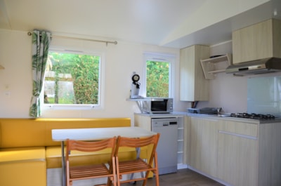 Mobile-home Premium 33m² AIR-CONDITIONED - 3 bedrooms +TV - Dishwasher + Plancha