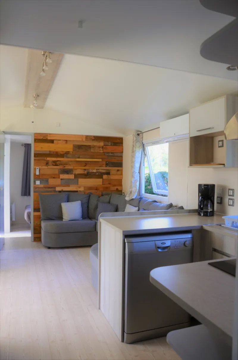 Mobile-Home Premium 40M² Climatisé 3 Chambres + 2 Salles De Bain + Tv + Lave Vaisselle + Plancha