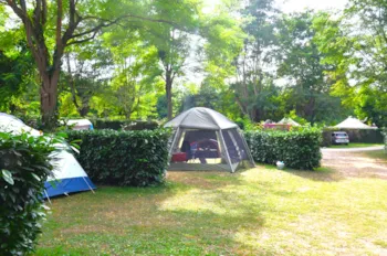 Stellplatz - Stellplatz Confort (Zelt, Wohnwagen, Wohnmobil / 1 Auto / Strom 10A) - Flower Camping LES MIJEANNES