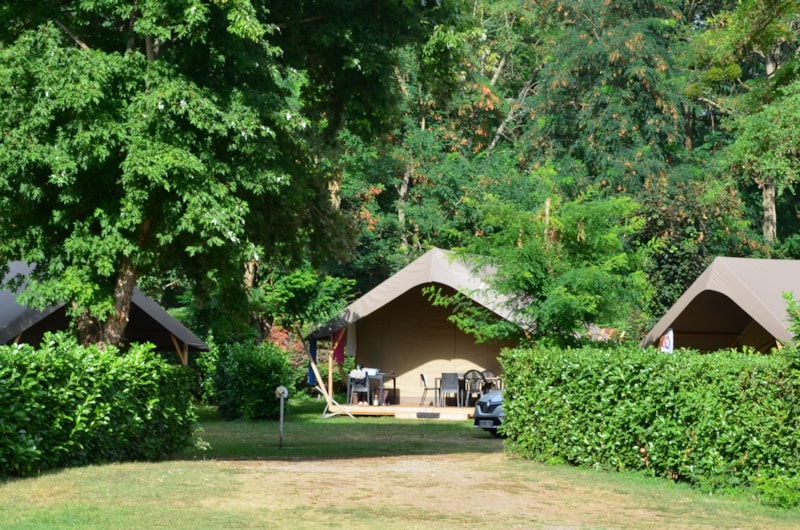 Tente Woodlodge Confort Family 34m² - 3 chambres - sans sanitaire