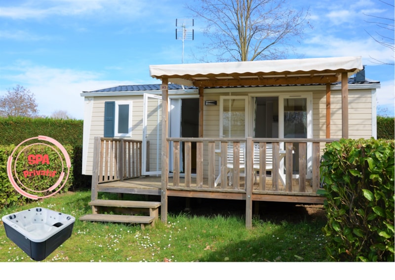 Premium mobile home 29m² (2 bedrooms-4 people) + TV + LV + Plancha + Air conditioning + Spa