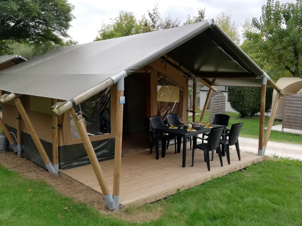 Location - Tente Lodge Meublé - Camping Audinac les Bains