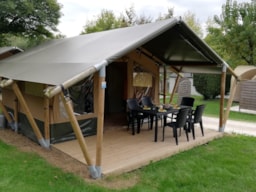 Location - Tente Lodge Meublé - Camping Audinac les Bains