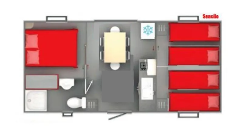 Mobil Home Sencilio Avec Sanitaires