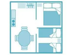 Bungalow Toilé Meublé Trigano - Sans Sanitaires