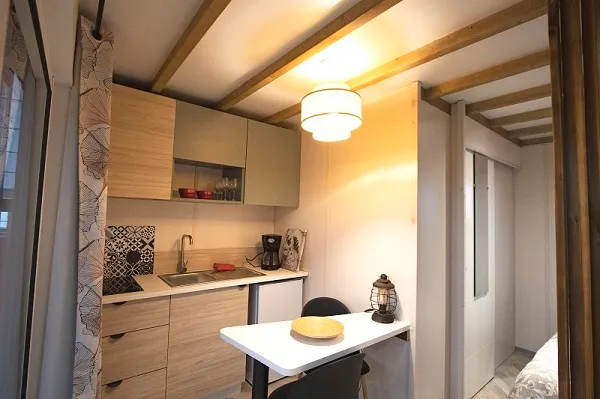 Chalet Confort 16M² - 1 Chambre + Terrasse Couverte + Clim Réversible + Tv
