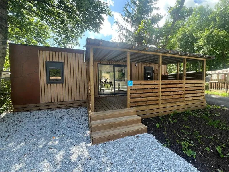 Location - Mobil-Home Premium 40M² - 2 Chambres + Terrasse Couverte + Clim Réversible + Tv - Flower Camping La Marmotte