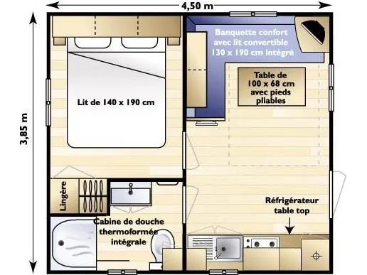 Mobil-Home Anémone 16M² - Arrivée Samedi,