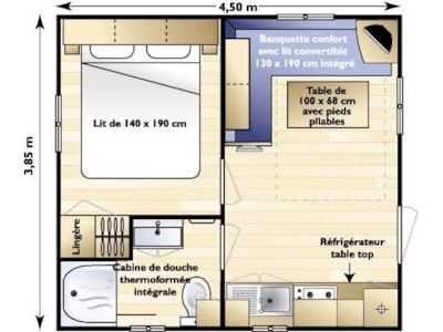 Mobile home Anemone - 16m² - arrival saturday,