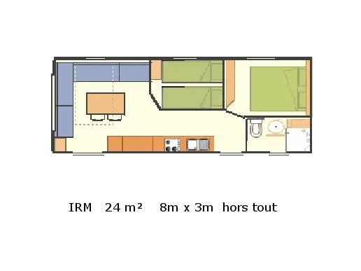 Mobil-Home Iris 24M2 - Arrivée Samedi,