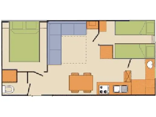 Mobil-Home Gentiane 28M² - Arrivée Samedi,