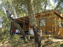 Huuraccommodatie(s) - Houten Huisje 4 Pers 20M² - 2 Kamers (+ 13 Jaar) - Camping Les Albères