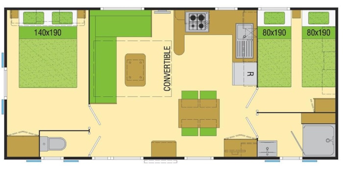 Mobil-Home Passion 32M² - 2 Chambres