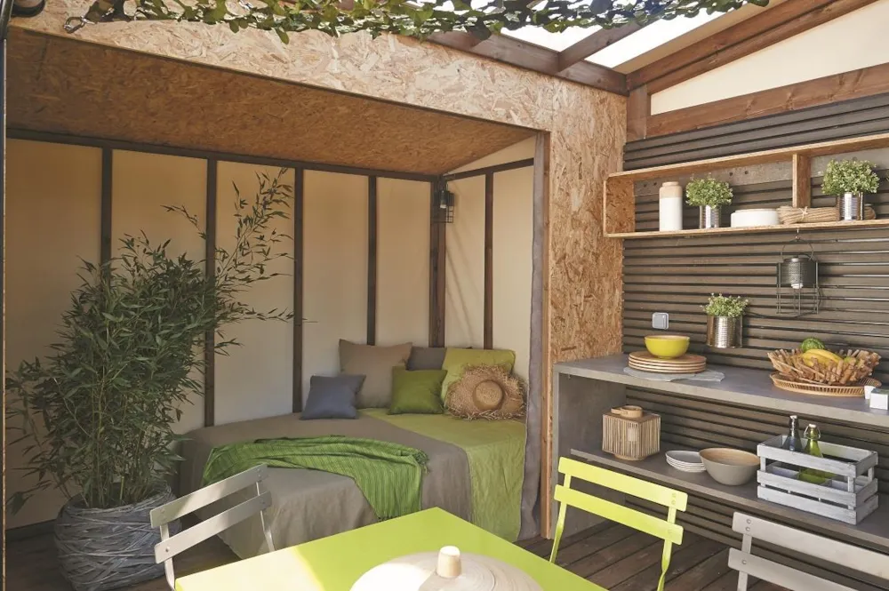 Location - Tente Maori 2/4 Pers 17M²  Sans Sanitaires Privés - Camping Les Albères